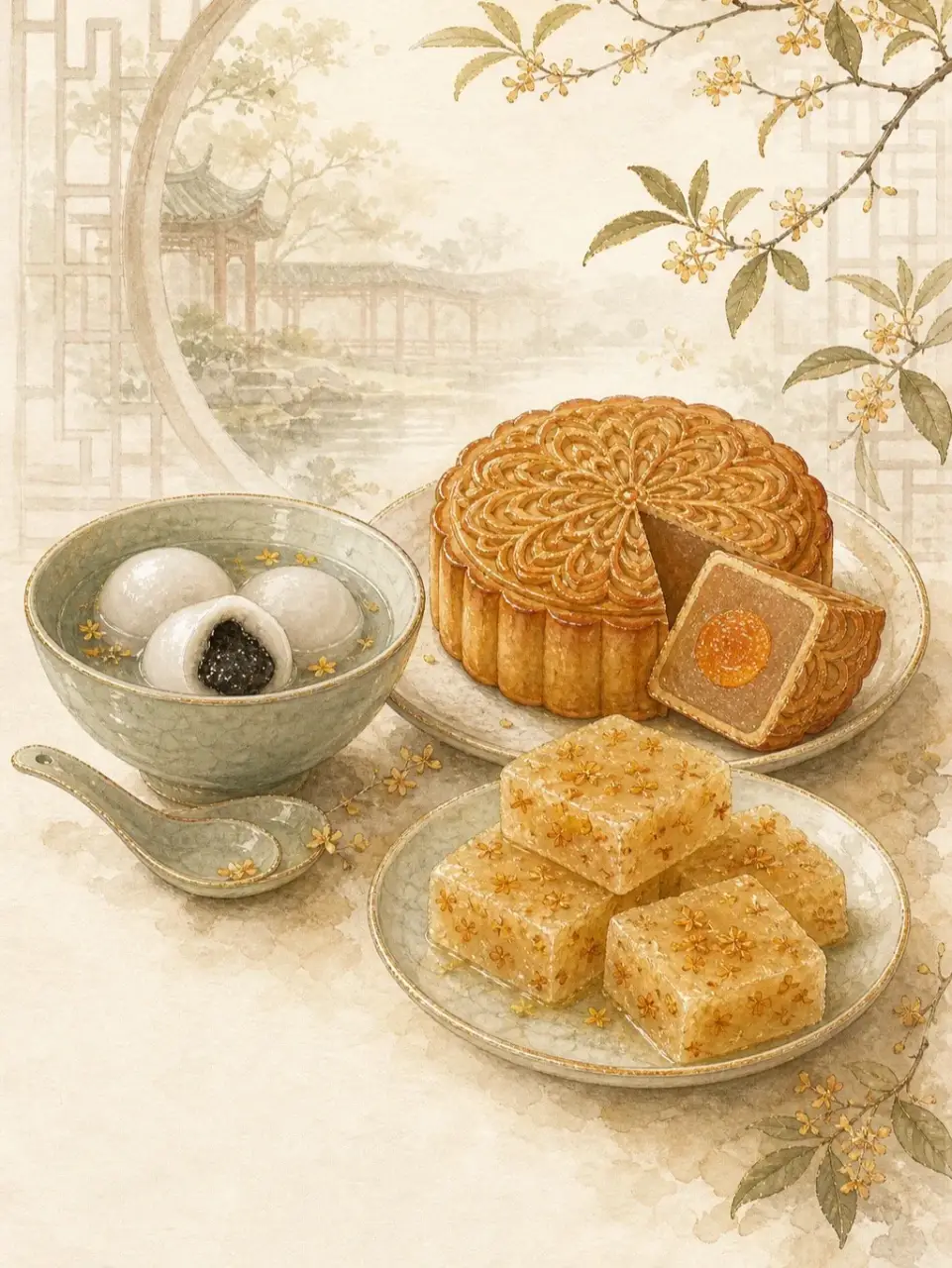 中国独立国家水彩金箔封面